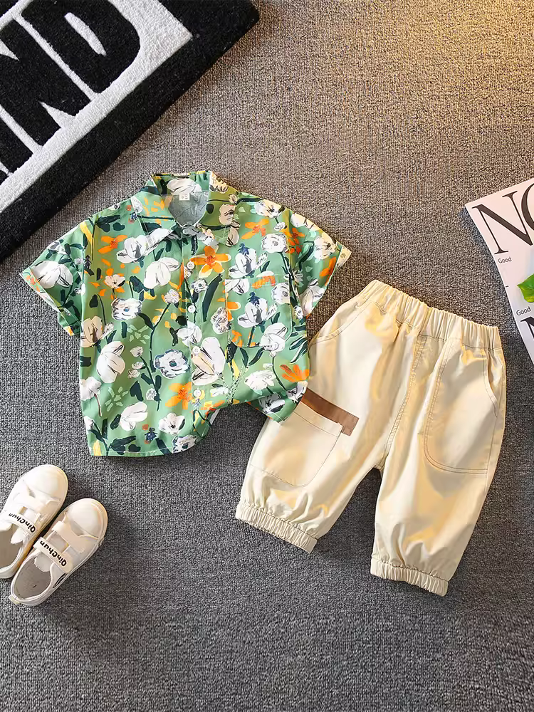 Bộ đồ trẻ em hè 2025 kiểu mới thời trang cho bé trai, quần áo bé trai cá tính, quần áo mùa hè ngắn tay cho bé, thời thượng