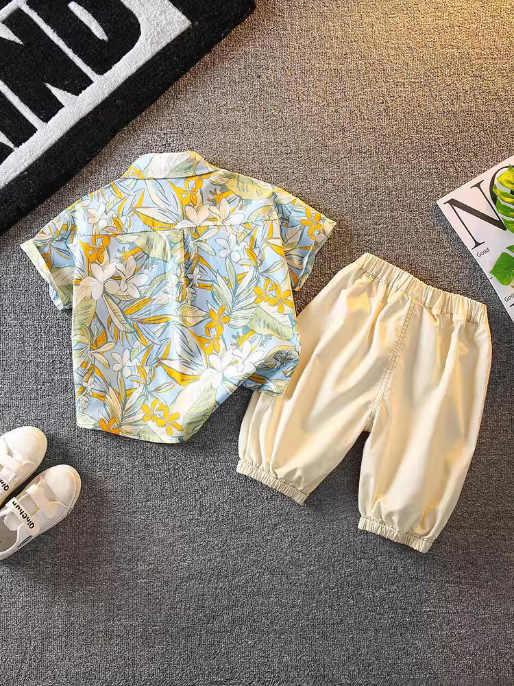 Bộ đồ trẻ em hè 2025 kiểu mới thời trang cho bé trai, quần áo bé trai cá tính, quần áo mùa hè ngắn tay cho bé, thời thượng