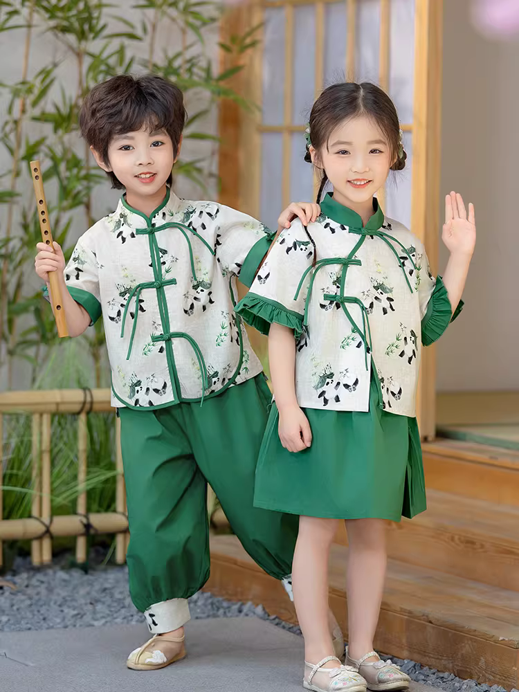 Hanfu trẻ em, trang phục Tang cho bé trai, phong cách Trung Hoa, trang phục cổ xưa cao cấp cho bé gái, trang phục biểu diễn phong cách Trung Hoa mới mỏng mùa hè cho bé trai