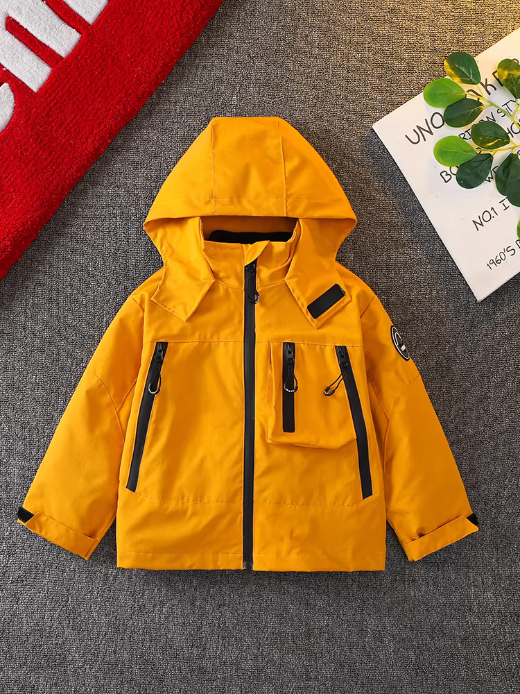 Áo khoác ba trong một cho bé trai, áo khoác mùa xuân cho trẻ em, quần áo trẻ em mùa xuân đi cắm trại thể thao, áo khoác kiểu mới thời thượng 2025