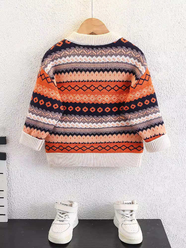 Áo len bé trai mùa đông 2025, áo len chui đầu thu đông trẻ em mới, áo len dày giữ ấm thời trang cho bé trai