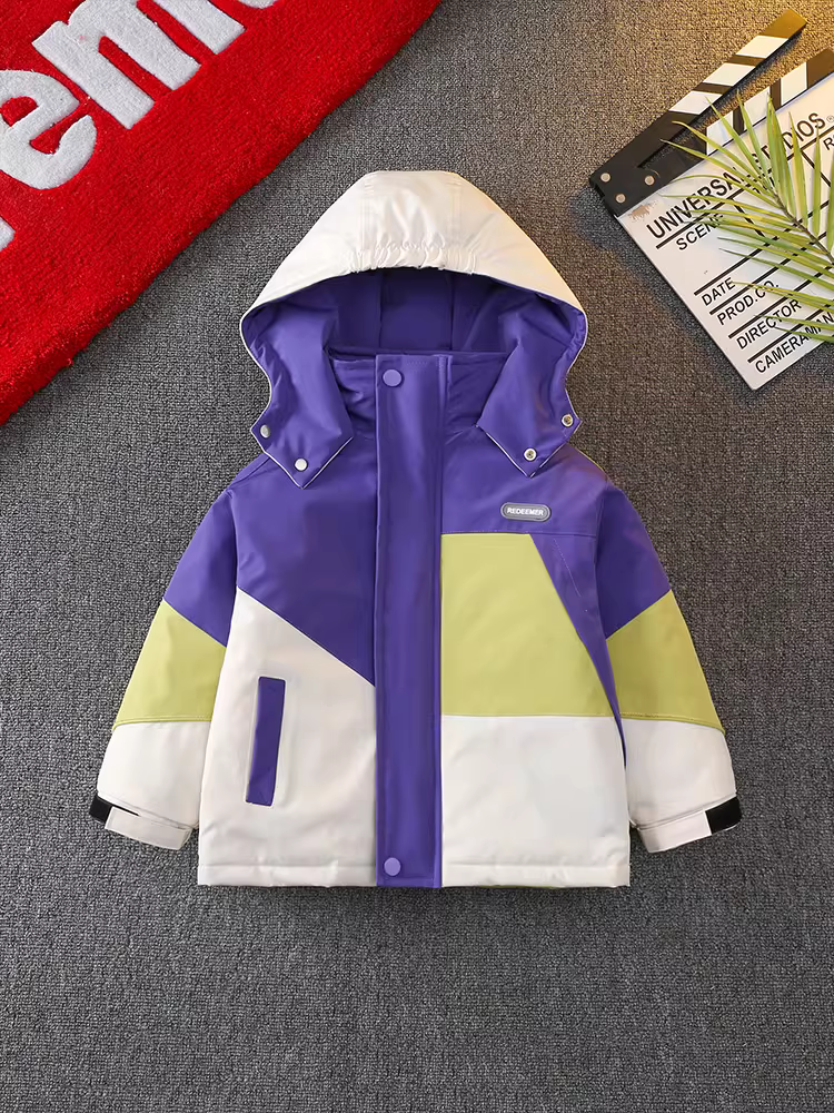 Áo khoác ba trong một cho bé trai, áo khoác thu đông trẻ em, áo khoác có đệm, quần áo mùa đông trẻ em, áo khoác mới thời trang 2025