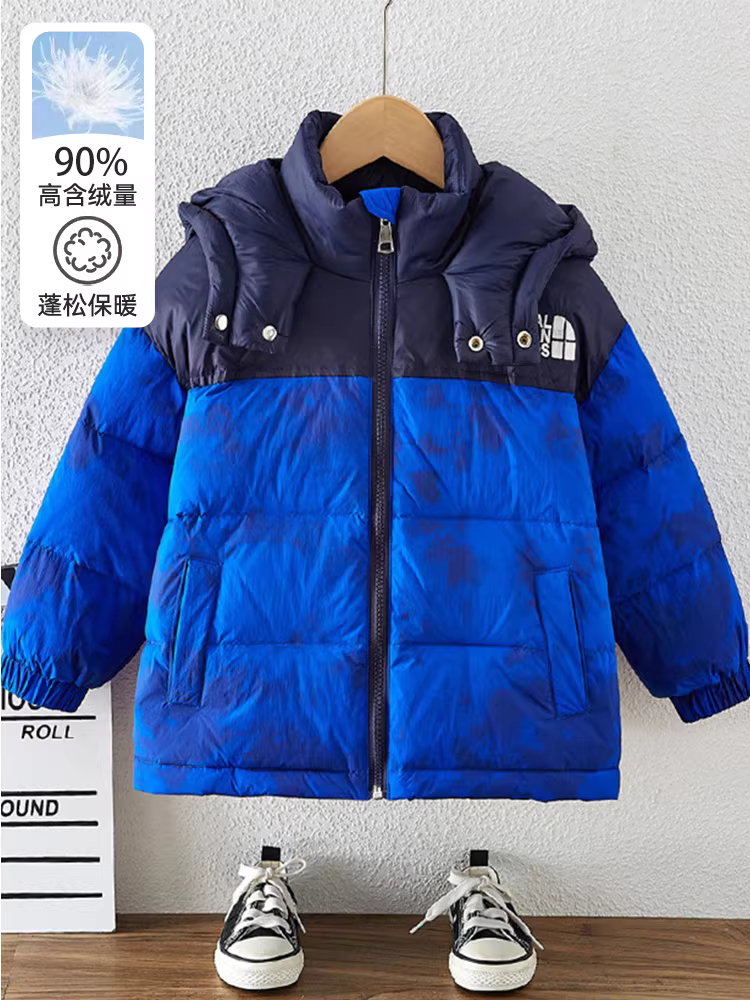 Áo khoác phao mùa đông cho bé trai 2025, kiểu dáng mới dày dặn, thời trang, áo khoác trẻ em đẹp trai, dài trung bình dành cho bé trai