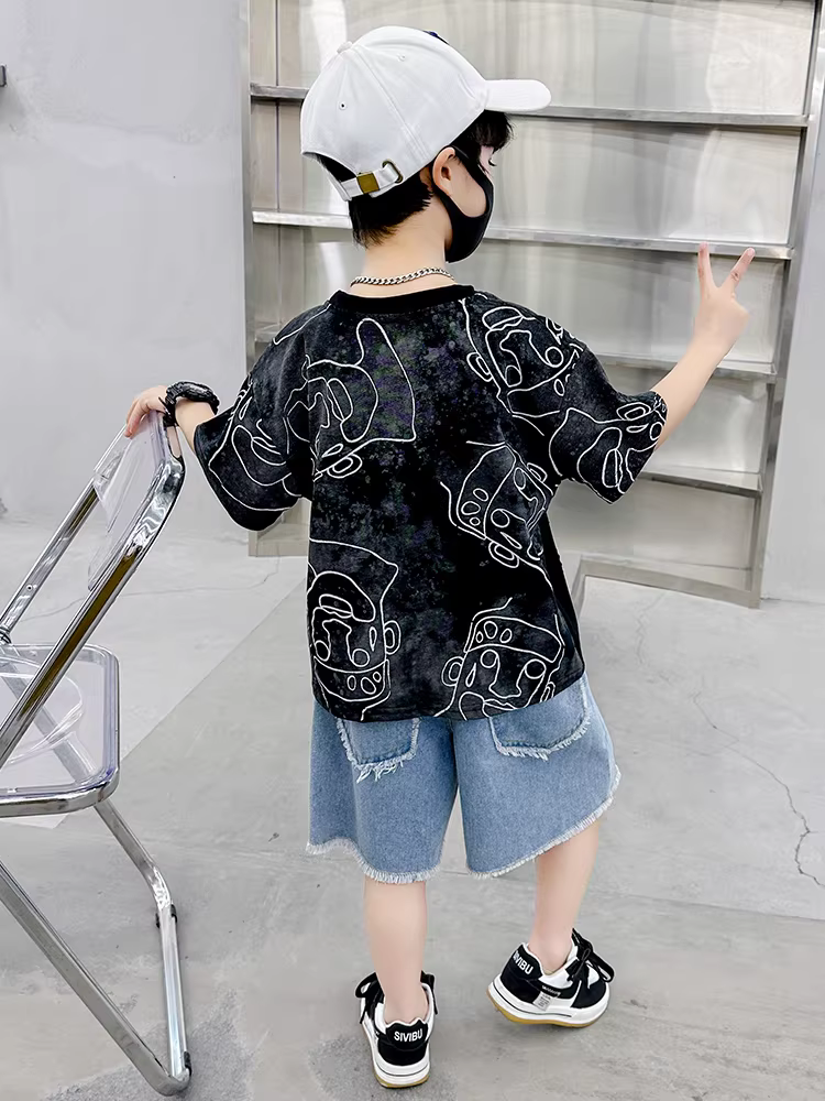 Quần áo trẻ em bộ hè bé trai kiểu mới 2025, quần áo mát mẻ cho bé, áo ngắn tay, kiểu mỏng cho bé sơ sinh