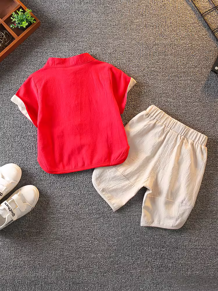 Trang phục biểu diễn mùa hè Hanfu dành cho trẻ em Mẫu giáo ngày 1 tháng 6 Trang phục biểu diễn Tang Suit dành cho bé trai và bé gái Phong cách Trung Quốc Quần áo truyền thống Nghiên cứu dân tộc Trang phục biểu diễn