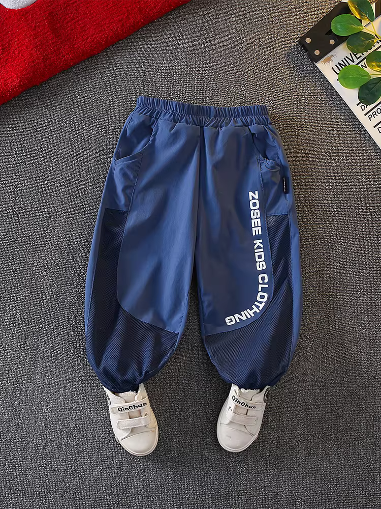 Quần chống muỗi cho bé trai, quần mỏng thoáng khí mùa hè, quần thể thao jogger rộng rãi, thời trang mùa hè mới 2025 cho trẻ em