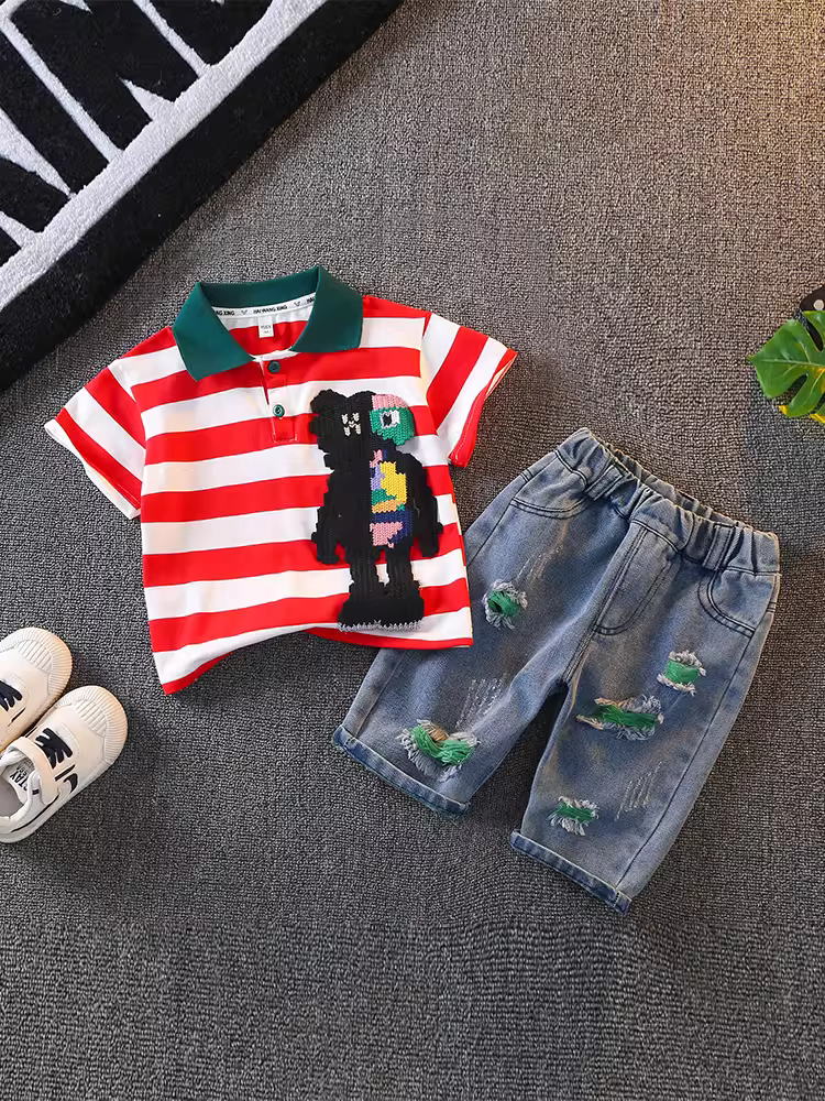 Bộ áo polo ngắn tay trẻ em 25 mẫu mới thời trang hè hai mảnh cho bé trai, bộ đồ hè đẹp trai hợp xu hướng