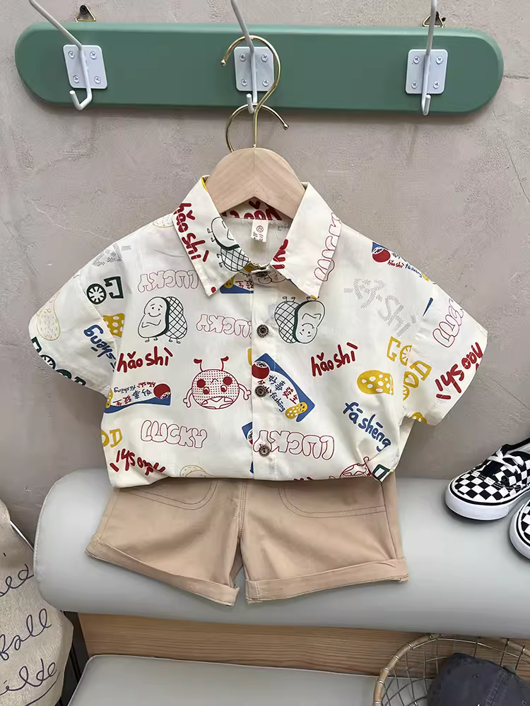 Bộ quần áo bé trai 25 mẫu mới thời trang cá tính, phong cách đường phố, quần áo hè trẻ em, bộ hai mảnh hot trend mạng xã hội