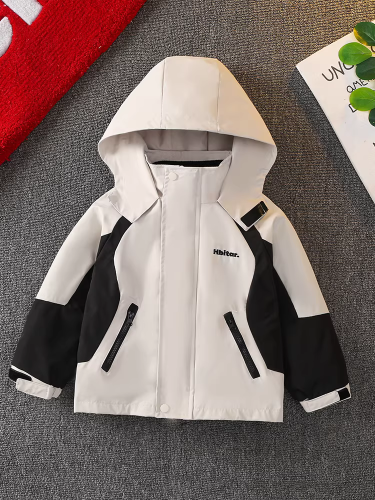 Áo khoác ba trong một cho bé trai, kiểu xuân thu, mẫu mới 2025, lớp lót có thể tháo rời, bộ quần áo mùa thu đông cho trẻ em