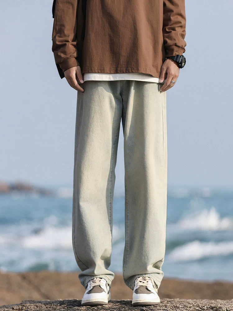 Quần jean nam ống đứng cao cấp phong cách Mỹ của Jeanswest, quần dài dáng rộng thoải mái hợp thời trang mùa xuân thu.