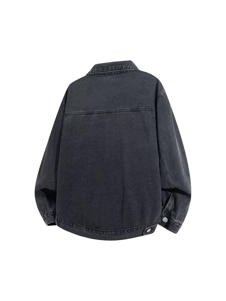 Áo khoác denim cổ điển kiểu Mỹ của Jeanswest dành cho nam, phong cách xuân thu mới, dáng rộng, áo khoác ngoài thường ngày sành điệu và đa năng.
