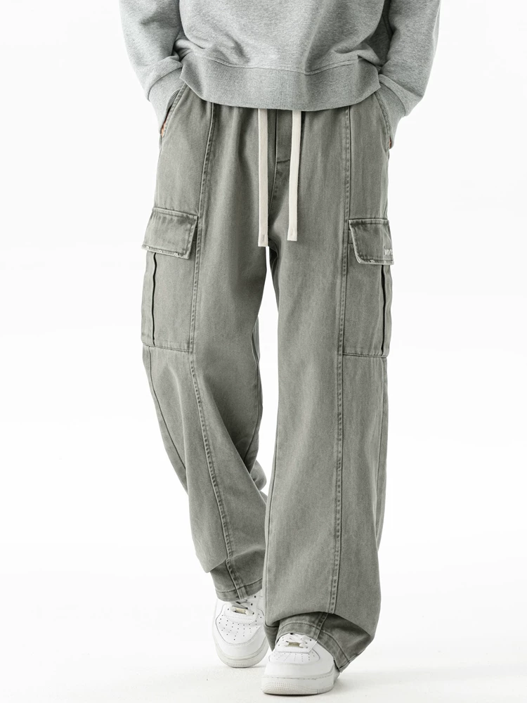 Quần dài công sở Jeanswest màu đen 100% cotton nguyên chất dành cho nam, quần dài ống đứng cao cấp mùa xuân thu.