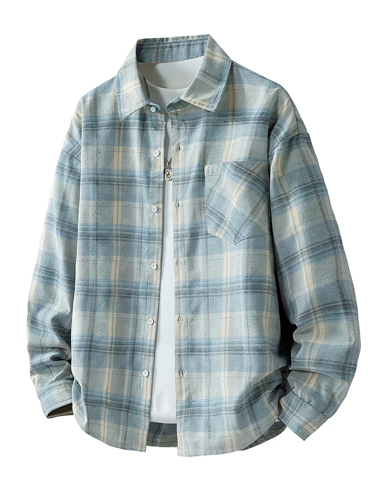 Áo sơ mi kẻ sọc cổ điển kiểu Mỹ của Jeanswest dành cho nam, thương hiệu thời trang mùa xuân, áo khoác đa năng dáng rộng thoải mái.