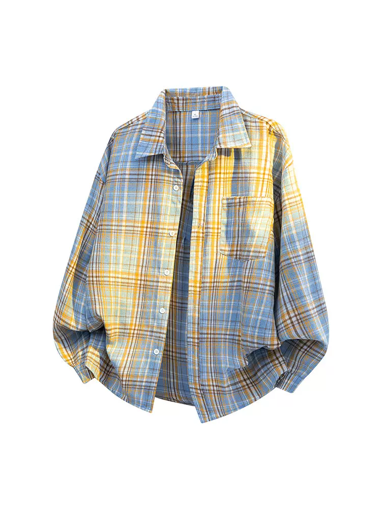 Áo sơ mi dài tay kẻ sọc cổ điển Jeanswest dành cho nam, áo sơ mi cao cấp phong cách mùa xuân, áo dáng rộng đa năng hợp thời trang.