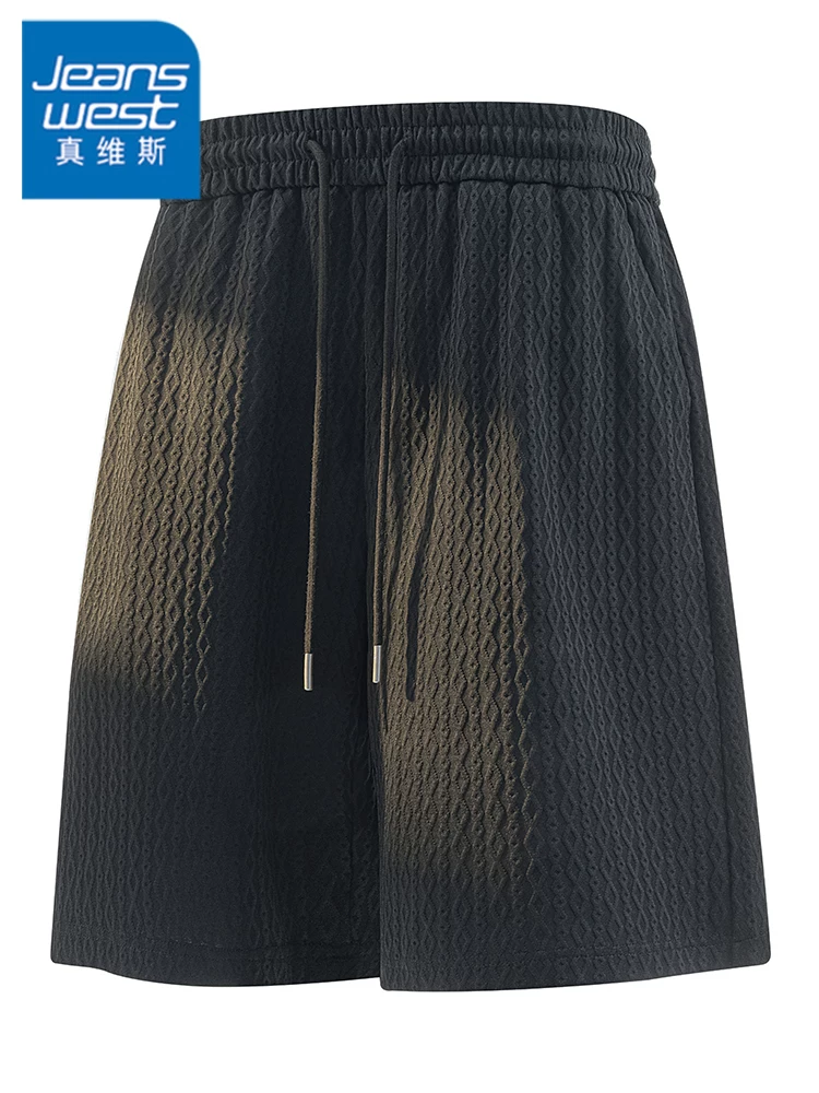 Quần short nam Jeanswest 2026 kiểu mới, phối dây buộc năm điểm, chất liệu cao cấp, thời trang, xu hướng mùa xuân hè, dáng rộng, thoải mái, thoáng khí.