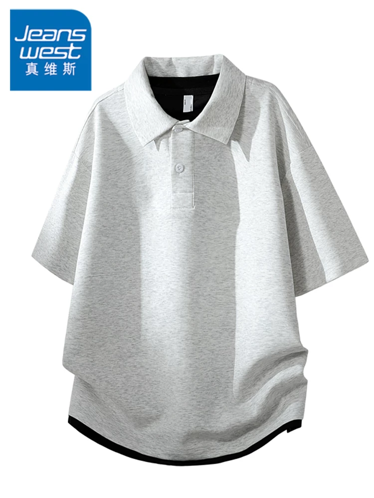 Áo sơ mi polo ngắn tay nam Jeanswest có cổ bẻ, dáng rộng, thoáng khí, phong cách giản dị, đa năng, hợp thời trang cho mùa xuân và mùa hè.