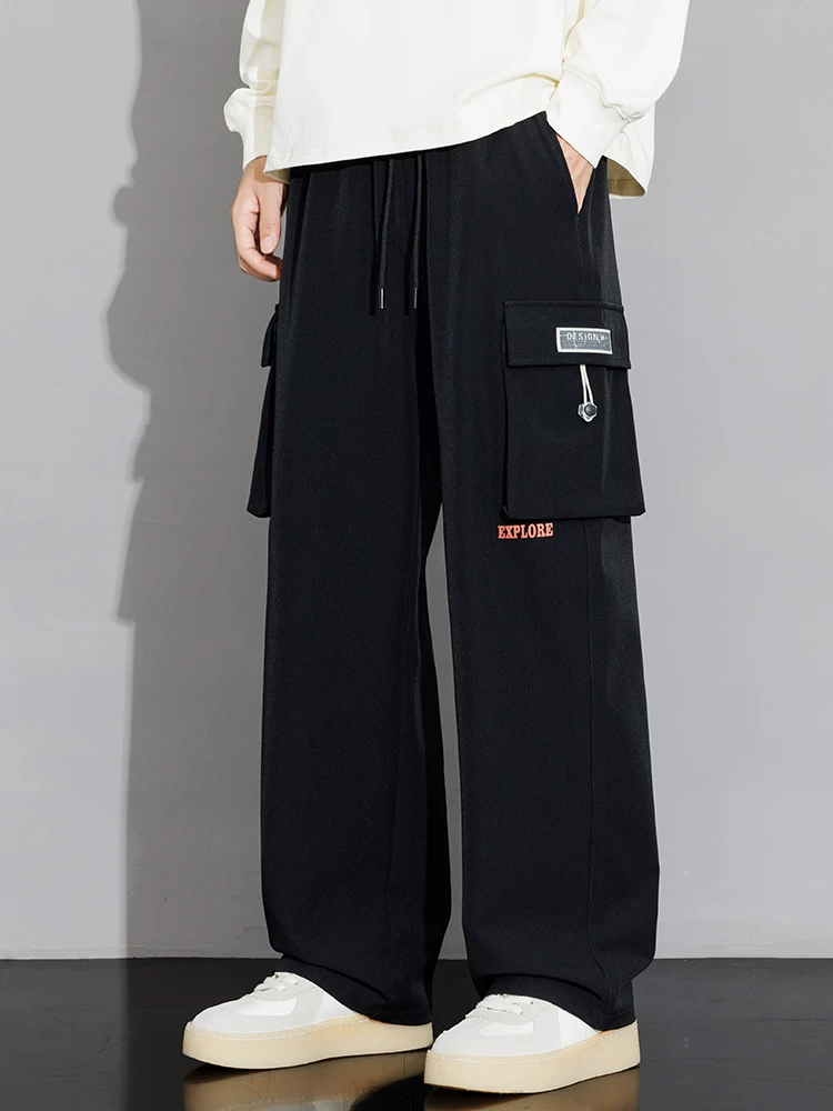 Quần jean đen Jeanswest dành cho nam, mùa xuân thu, dáng rộng, size lớn, quần ống đứng, quần dài thể thao thương hiệu mới hợp thời trang.