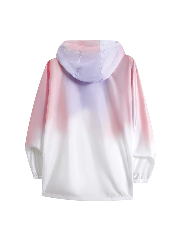 Quần áo chống nắng chống tia UV màu gradient phong cách Mỹ của Jeanswest dành cho nam giới, áo khoác mỏng thoáng khí bằng lụa băng khô nhanh mùa hè.