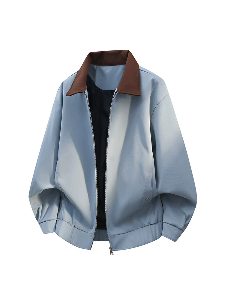 Áo khoác cổ điển kiểu Mỹ của Jeanswest dành cho nam, áo khoác màu đen dáng rộng, đa năng, phong cách thường ngày, cao cấp dành cho mùa xuân và mùa thu.