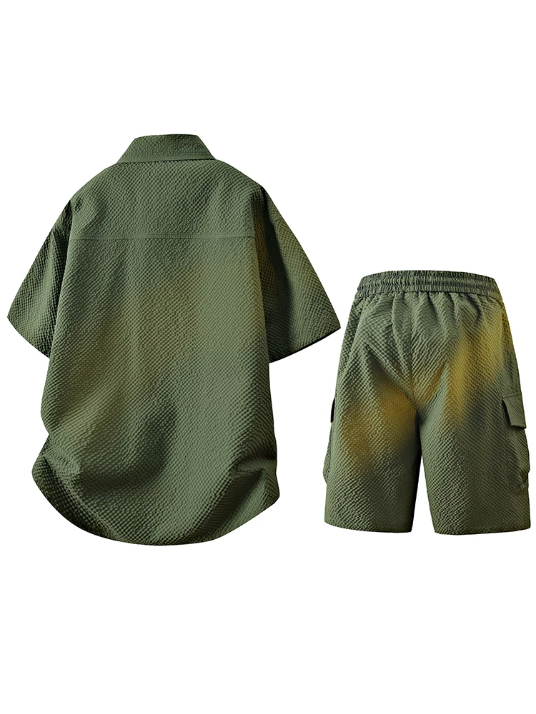 Bộ đồ hai mảnh kiểu Nhật Bản cỡ lớn của Jeanswest dành cho nam, trang phục thể thao thông thường hợp thời trang mùa hè, thoáng khí, rộng rãi.