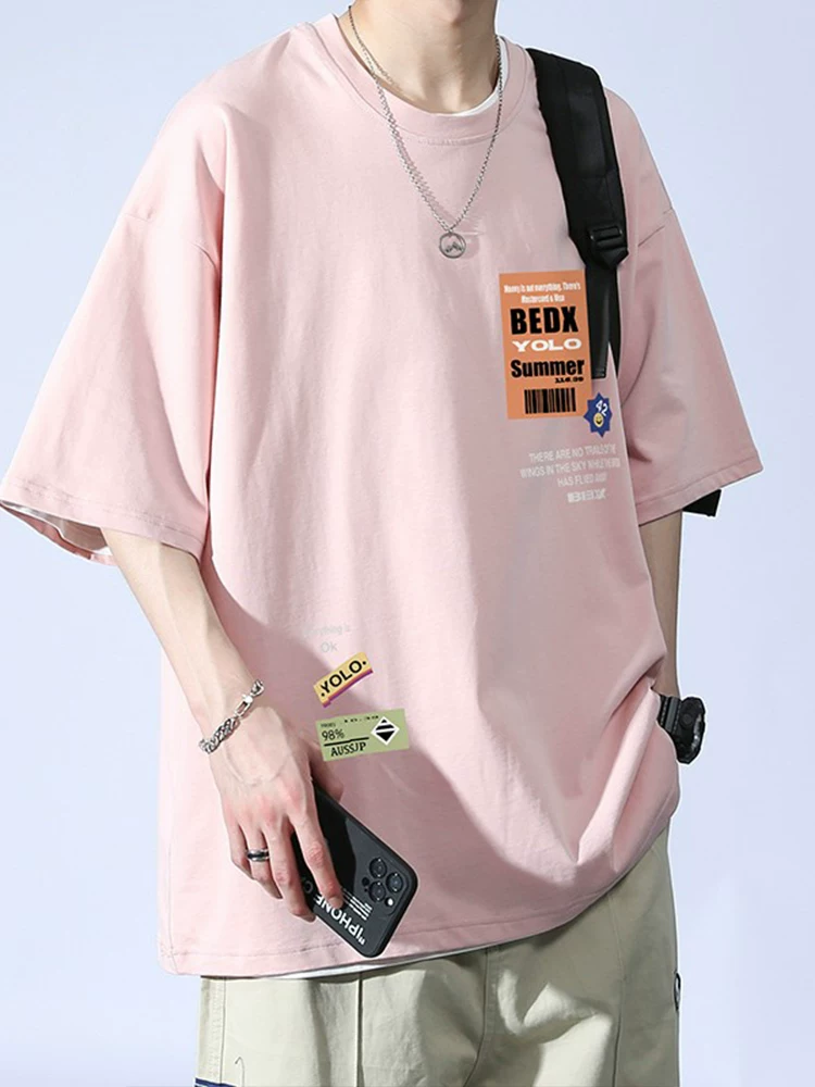 Áo thun ngắn tay cotton nguyên chất màu đen của Jeanswest dành cho nam mùa hè mỏng hợp thời trang thương hiệu áo thun nửa tay dành cho học sinh trung học