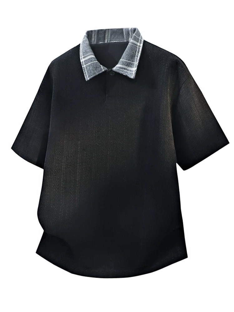 Áo thun nam Jeanswest kiểu Mỹ, chất liệu jacquard phối màu, cảm giác cao cấp mùa hè, dáng rộng, thoáng khí, thân thiện với làn da, tay ngắn, thương hiệu thời thượng.