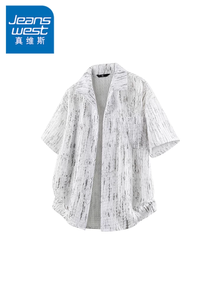 Áo sơ mi nam kiểu Mỹ của Jeanswest, phong cách casual, mùa xuân hè, chất liệu cao cấp, dáng rộng, thoáng khí, thân thiện với làn da.