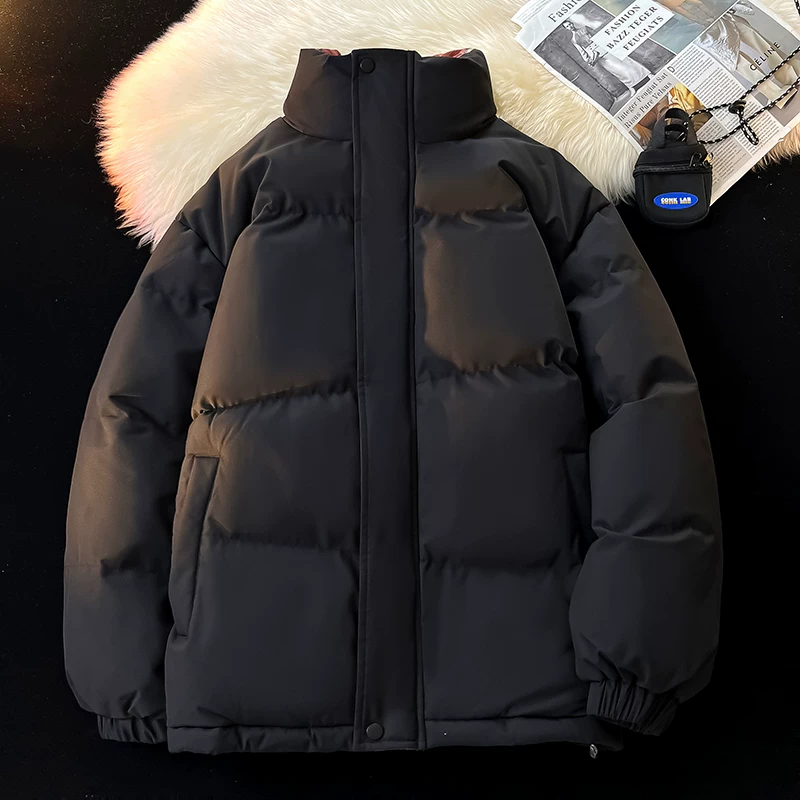 Áo khoác cotton mùa đông nam Jeanswest có lớp lót lông cừu, áo khoác cotton dày dặn, áo khoác ngoài cotton ấm áp cho nam, quần áo mùa đông.