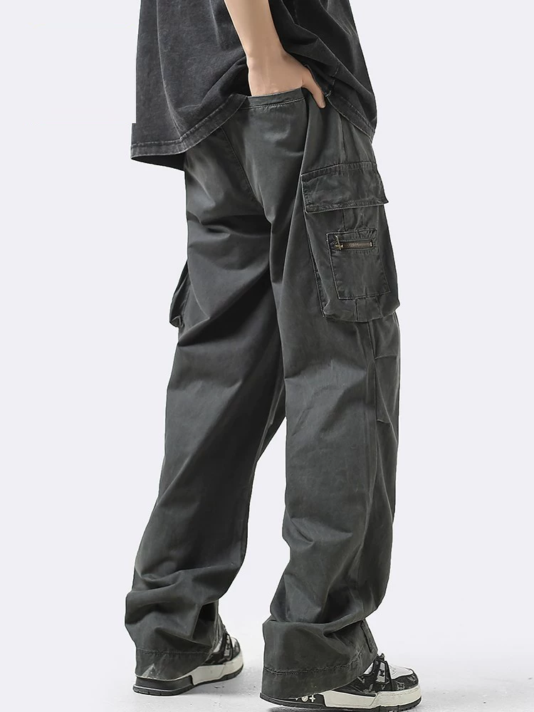 Quần công sở màu xám của Jeanswest dành cho nam, mùa xuân, mùa thu và mùa hè, dáng rộng, quần ống đứng phong cách Mỹ giản dị dành cho giới trẻ.