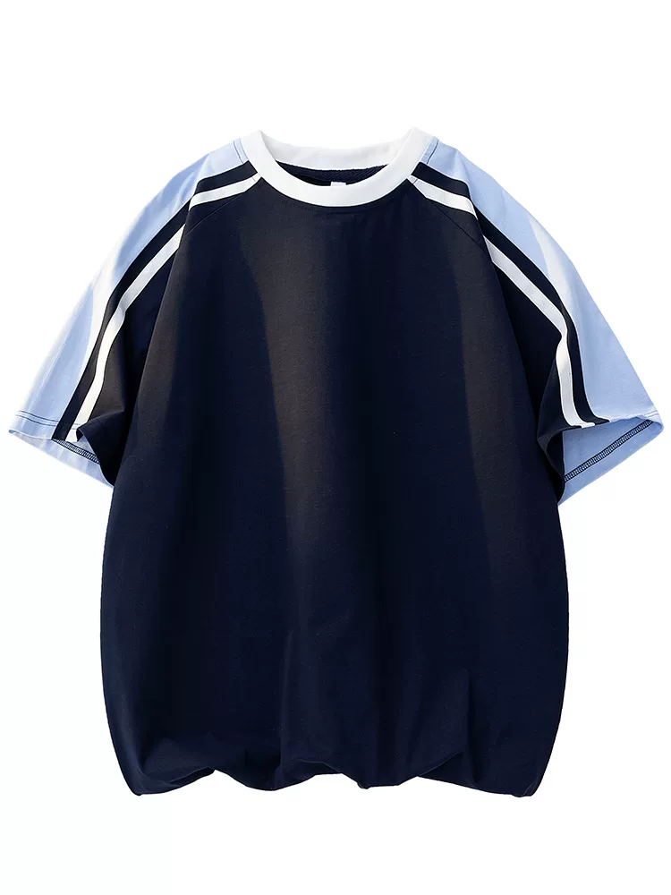 Áo thun nam Jeanswest 2025 kiểu Mỹ cổ điển, chất liệu lụa đá mỏng, tay ngắn, dáng rộng, cổ tròn, thể thao mùa hè