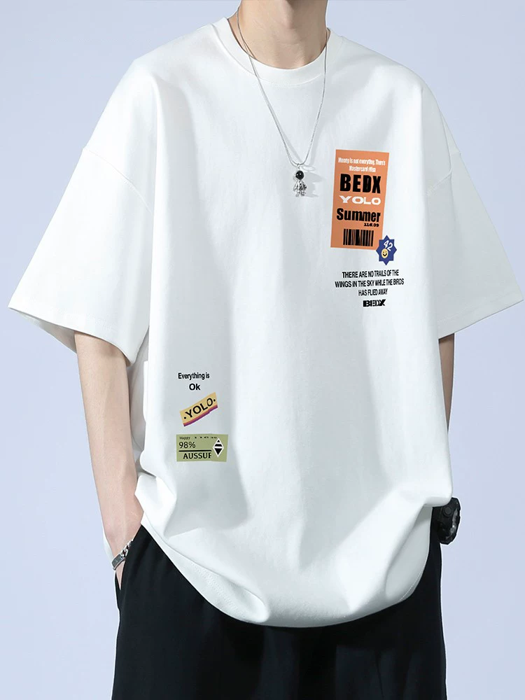 Áo thun ngắn tay cotton nguyên chất màu đen của Jeanswest dành cho nam mùa hè mỏng hợp thời trang thương hiệu áo thun nửa tay dành cho học sinh trung học