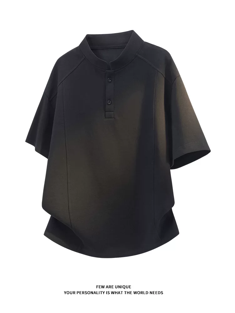 Áo thun cổ Henley kiểu Mỹ của Jeanswest dành cho nam, áo thun ngắn tay dáng rộng, thương hiệu thời trang cao cấp mùa hè.
