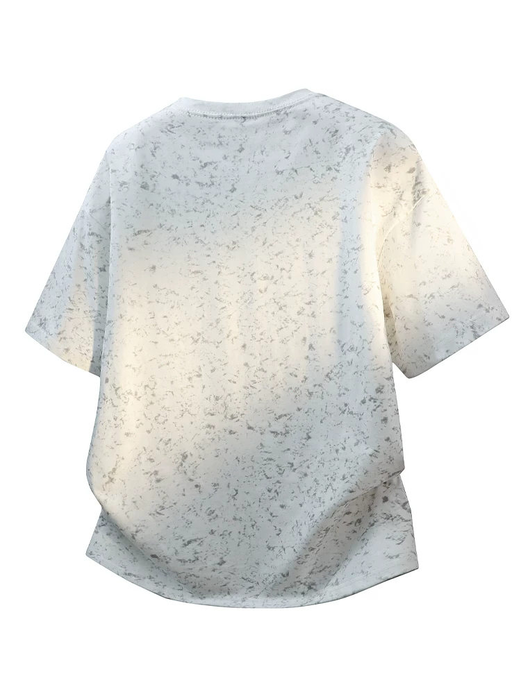 Áo thun cổ tròn in chữ phong cách Mỹ của Jeanswest dành cho nam, thương hiệu thời trang cao cấp mùa hè, chất liệu lụa băng thoáng khí, tay ngắn.