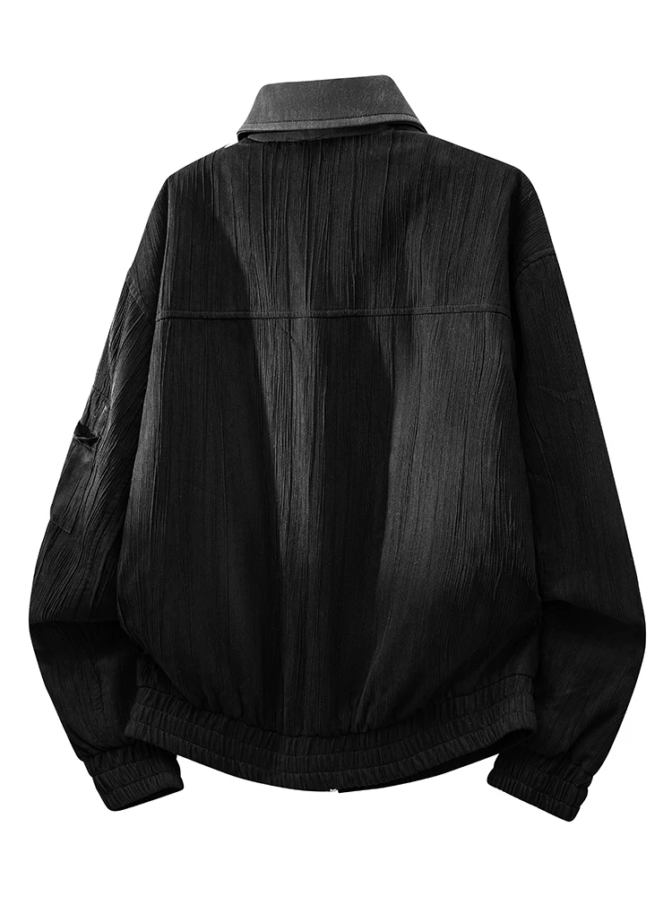 Áo khoác da lộn phối màu phong cách Mỹ của Jeanswest dành cho nam, mùa xuân thu, thương hiệu thời thượng cao cấp, dáng rộng, áo khoác ngoài cá tính và sành điệu.