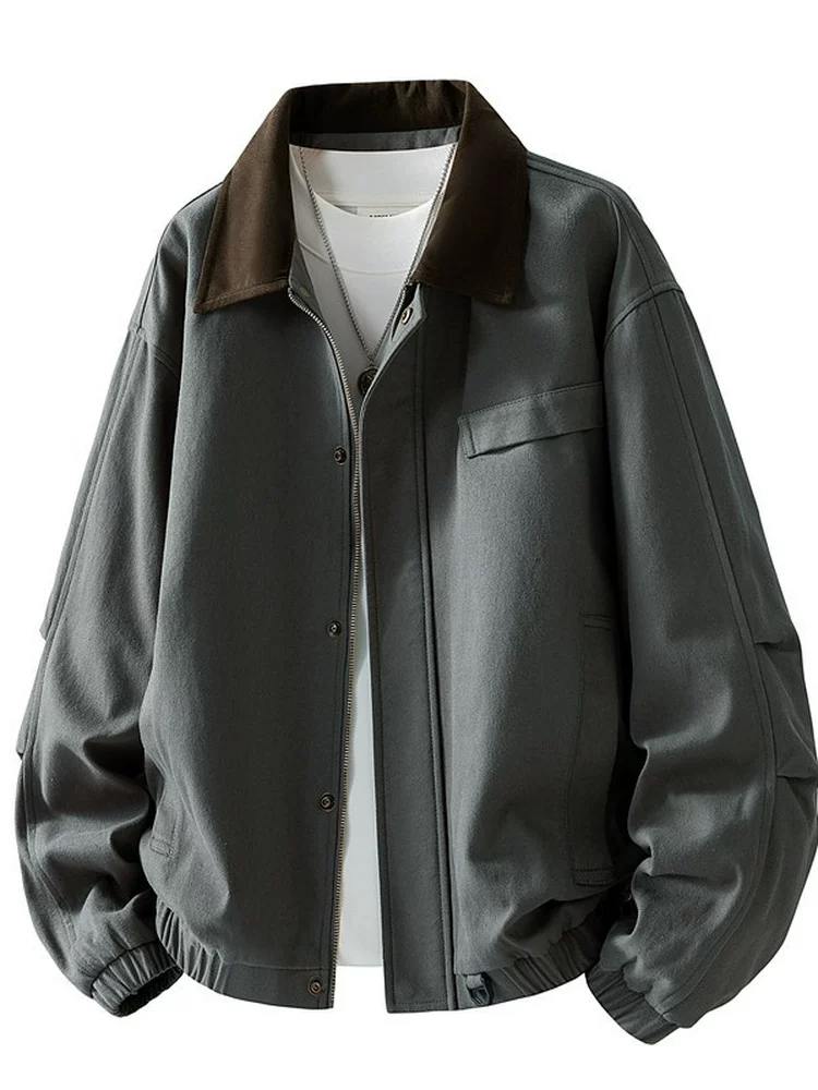 Áo khoác cổ điển cao cấp của Jeanswest dành cho nam, trang phục công sở dáng rộng mùa xuân thu, áo khoác đa năng phong cách Mỹ.