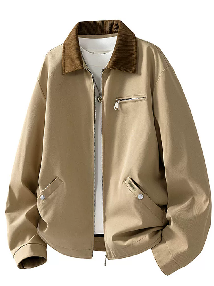 Áo khoác công sở cao cấp có ve áo của Jeanswest dành cho nam, áo khoác màu đen đa năng, phong cách Mỹ, hợp thời trang, dáng rộng, thoải mái, dành cho mùa xuân và mùa thu.