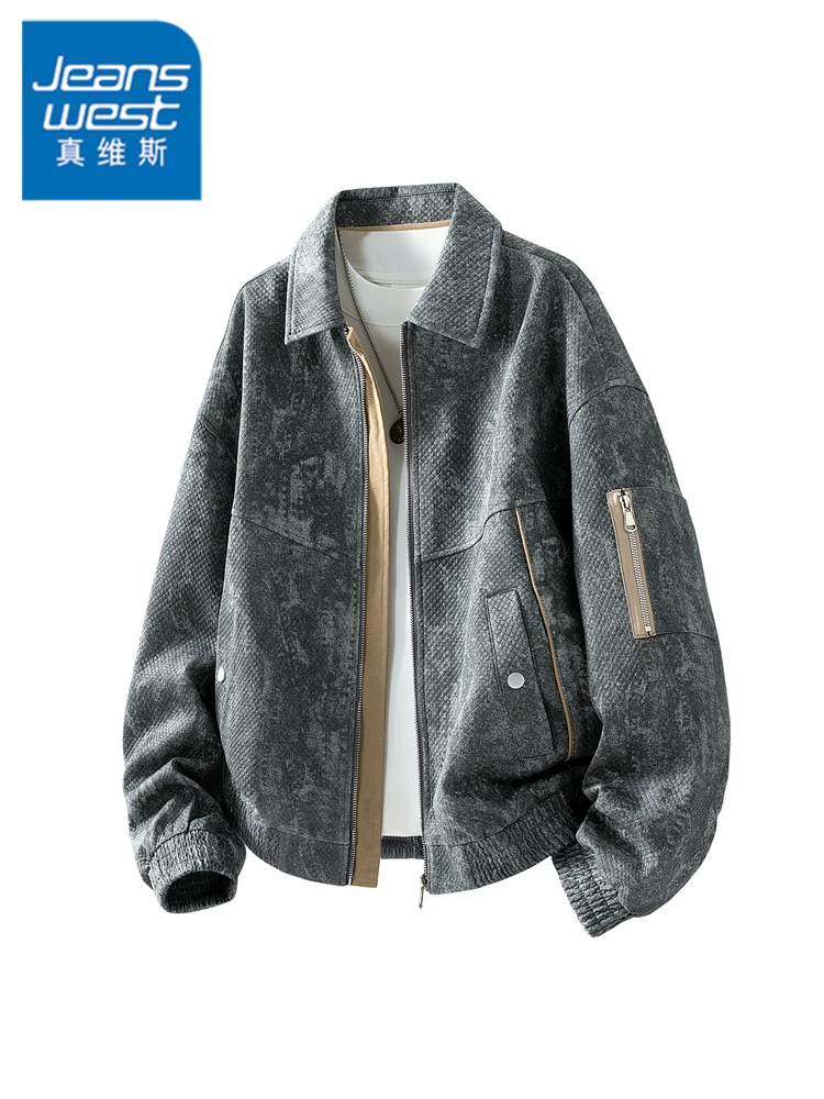 Áo khoác nam kiểu Mỹ Jeanswest, phong cách casual, dáng rộng, thời thượng, cao cấp, mẫu mới xuân thu 2026.