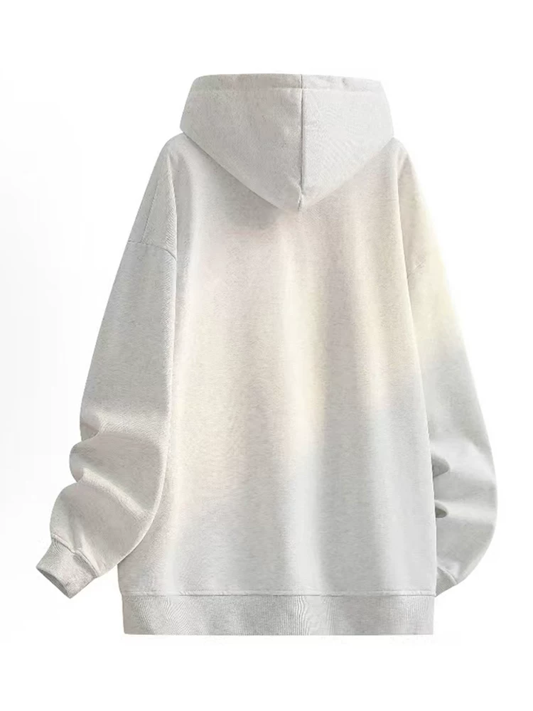 Áo khoác cardigan kẻ sọc có mũ trùm đầu kiểu Mỹ của Jeanswest dành cho nam, áo khoác màu đen dáng rộng hợp thời trang mùa xuân thu.