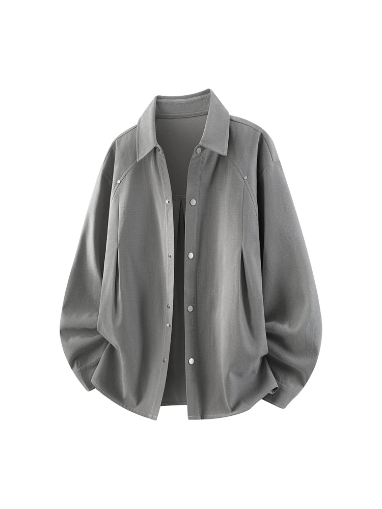 Áo sơ mi dài tay đơn giản phong cách Mỹ của Jeanswest dành cho nam, thương hiệu thời trang mới cho mùa xuân thu, dáng rộng, áo khoác sơ mi cỡ lớn.