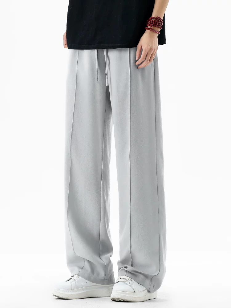 Quần dài vải lanh dáng suông phong cách Mỹ của Jeanswest dành cho nam, dáng rộng cao cấp mùa hè, thân thiện với làn da, thoáng khí, quần dài mỏng.