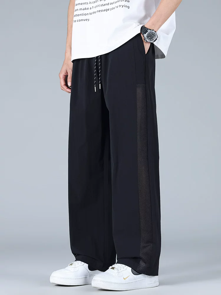 Quần dài ống đứng chất liệu lụa băng kiểu Mỹ của Jeanswest dành cho nam, quần dài thoáng mát mùa hè, dáng rộng hợp thời trang, thân thiện với làn da, thoáng khí.