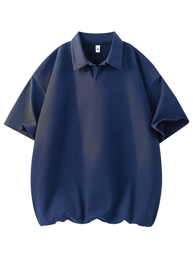 Áo thun nam cổ bẻ màu trơn phong cách Mỹ của Jeanswest, chất liệu lụa băng cao cấp, kiểu dáng rộng rãi, thoáng khí, thân thiện với làn da, tay ngắn, mùa hè.