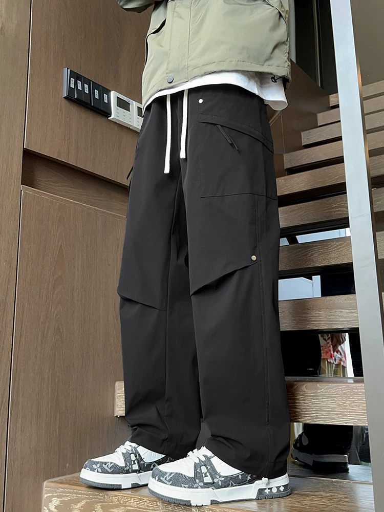 Quần dài ống rộng kiểu Mỹ của Jeanswest dành cho nam, quần dài chống gió dáng rộng, phong cách thường ngày, hợp thời trang mùa xuân thu.