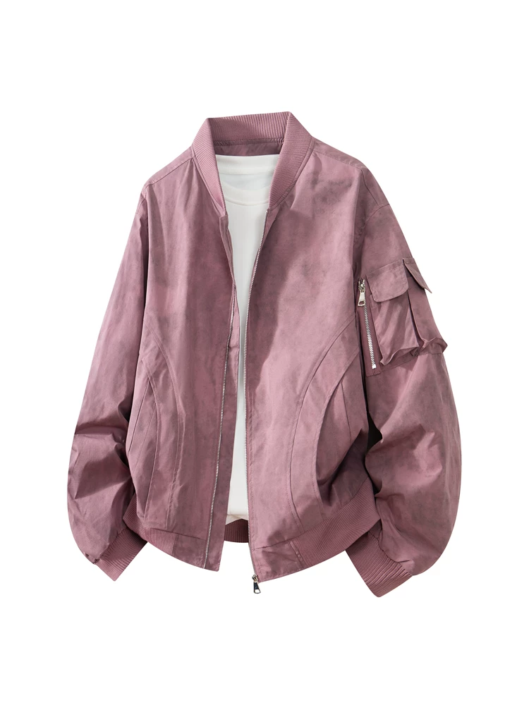 Áo khoác kiểu Mỹ cổ bóng chày Jeanswest 2026 mới dành cho nam, áo khoác mùa xuân thu rộng rãi, thoải mái, cá tính.