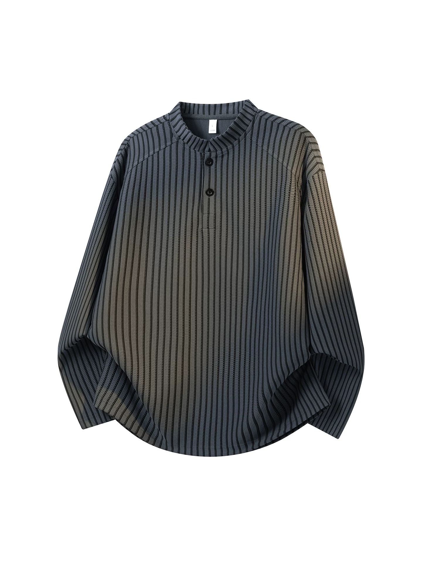 Áo nỉ sọc cổ Henry phong cách mới của Jeanswest dành cho nam, thương hiệu thời trang Mỹ mùa xuân thu, áo dài tay dáng rộng cao cấp.