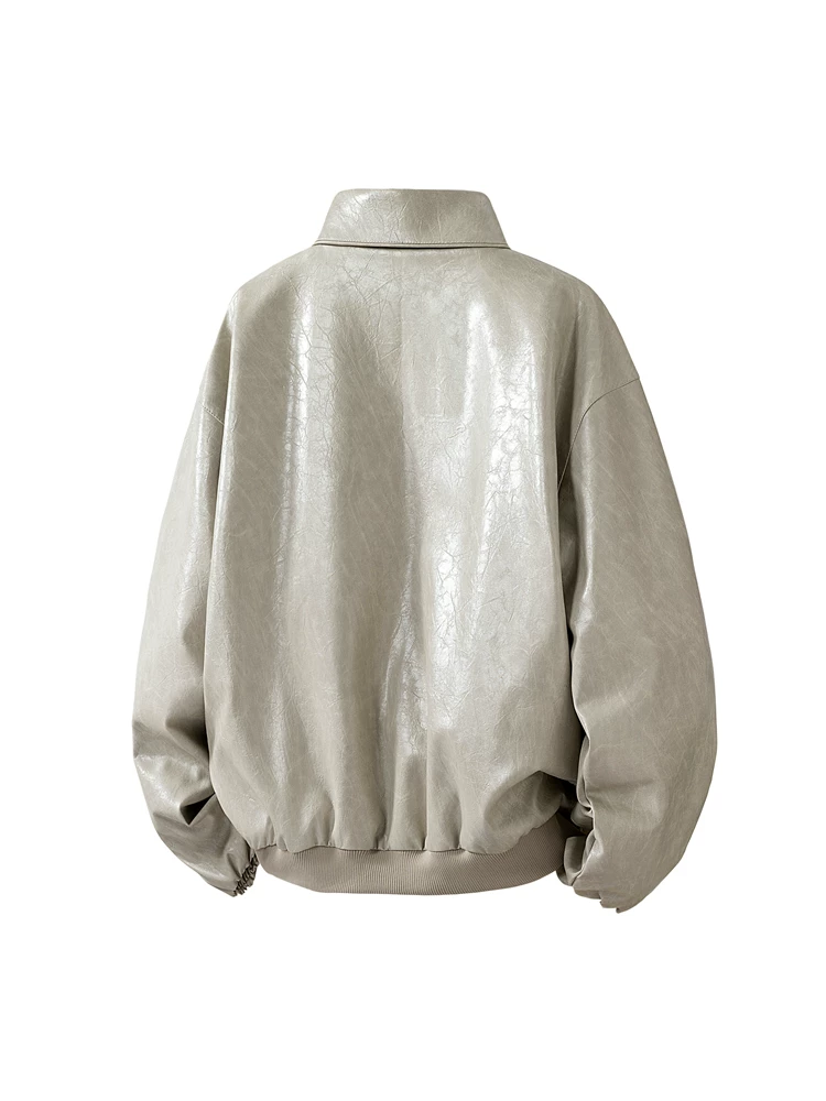 Áo khoác da nam cao cấp thời thượng thương hiệu Jeanswest, kiểu dáng cổ điển, chất liệu da, dành cho mùa xuân thu, kiểu dáng rộng rãi, đa năng, phong cách retro Mỹ.