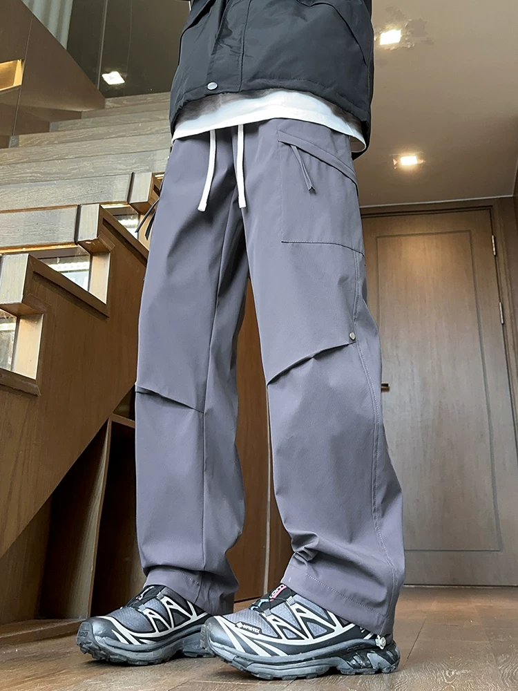 Quần dài ống rộng kiểu Mỹ của Jeanswest dành cho nam, quần dài chống gió dáng rộng, phong cách thường ngày, hợp thời trang mùa xuân thu.