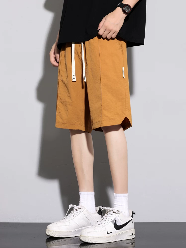 Quần short công sở vải lụa băng Jeanswest dành cho nam, quần short ngoài trời mỏng đa năng nhanh khô mùa hè, quần short dài đến đầu gối đi biển.