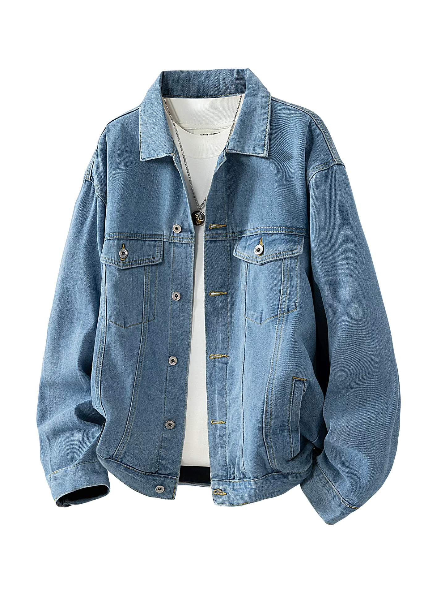 Áo khoác denim cổ điển kiểu Mỹ của Jeanswest dành cho nam, thương hiệu thời thượng mùa xuân thu với cảm giác cao cấp, áo khoác sành điệu và cá tính.