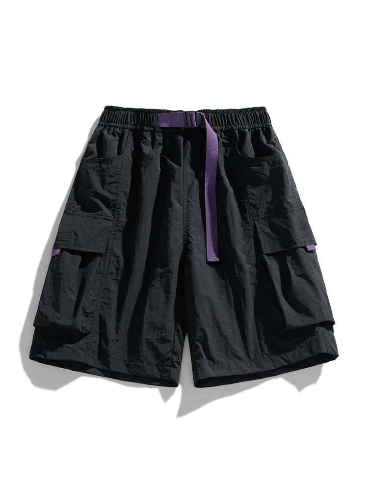 Quần short chức năng kiểu Mỹ màu xanh quân đội của Jeanswest dành cho nam giới, quần short thường ngày mỏng mùa hè dành cho các cặp đôi.